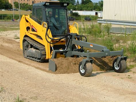 skid steer grading attachments lawn|skid loader road grader attachment.